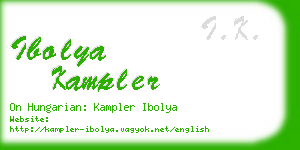 ibolya kampler business card